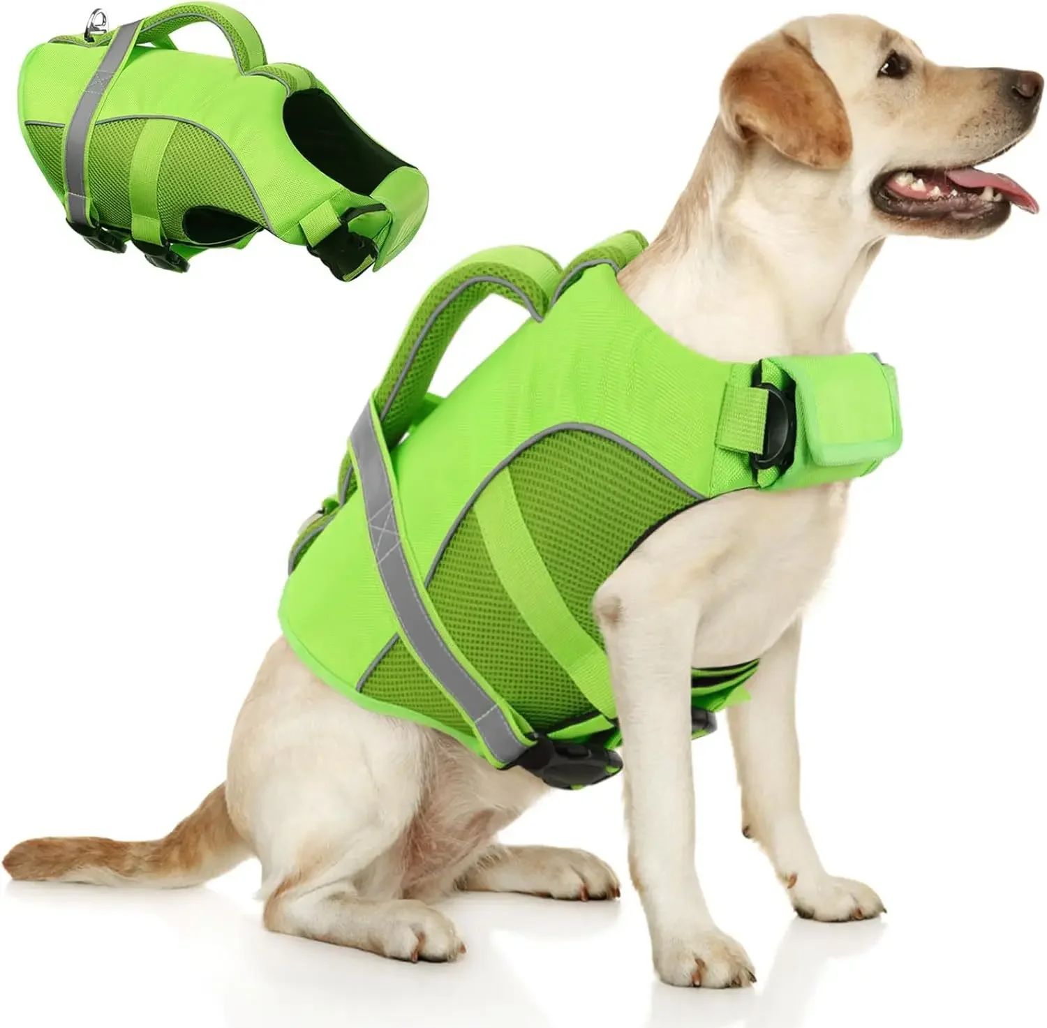 Chaleco Salvavidas Duradero de - Dog Life Jacket Vest Buoyancy Handle reseña y precio