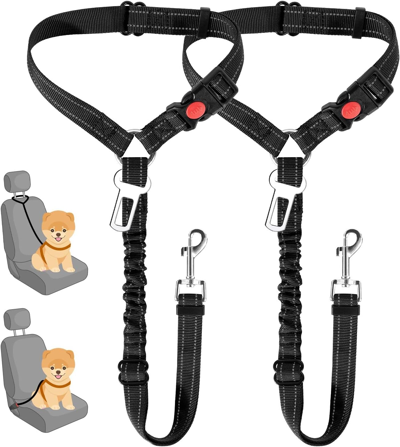 Cinturón de Seguridad para Per - Dog Seat Belt Harness Safety Tether reseña y precio