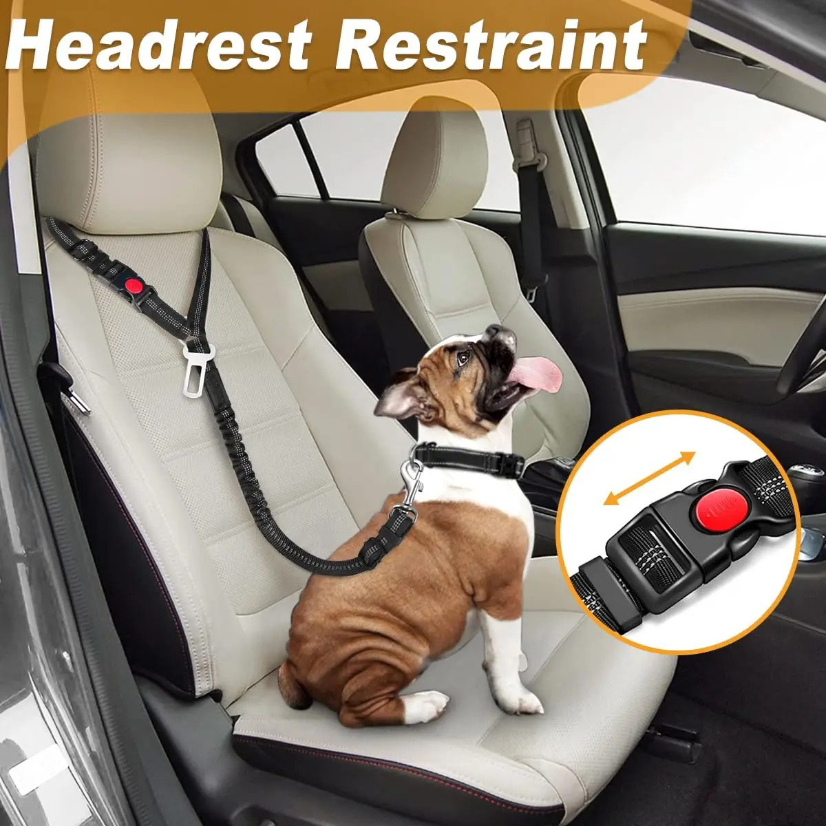 Arnés de cinturón de seguridad - Dog Seat Belt Harness Safety Tether reseña y precio