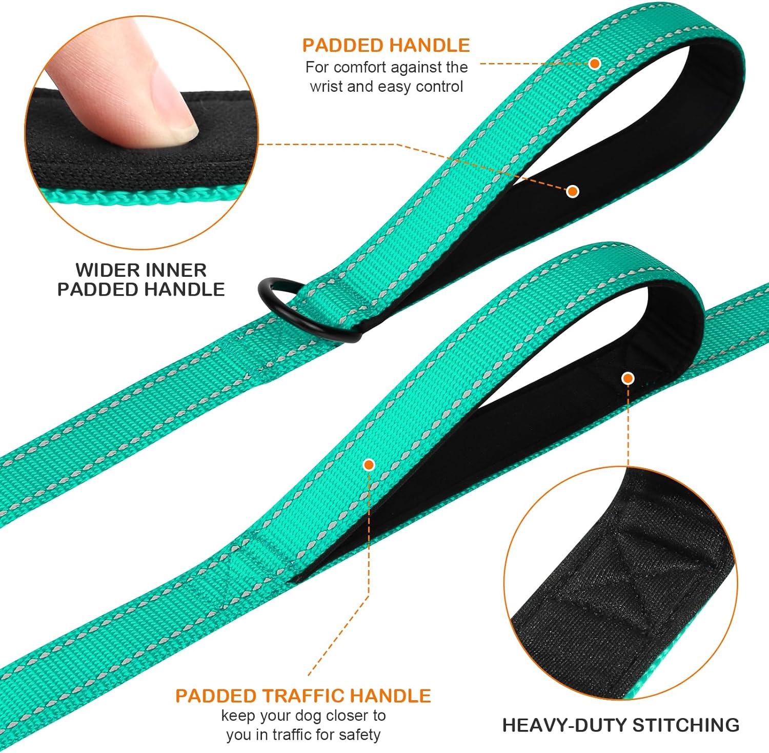 Correa para perros de alta res - Heavy Duty Dog Leash Rope 6Ft Padded reseña y precio