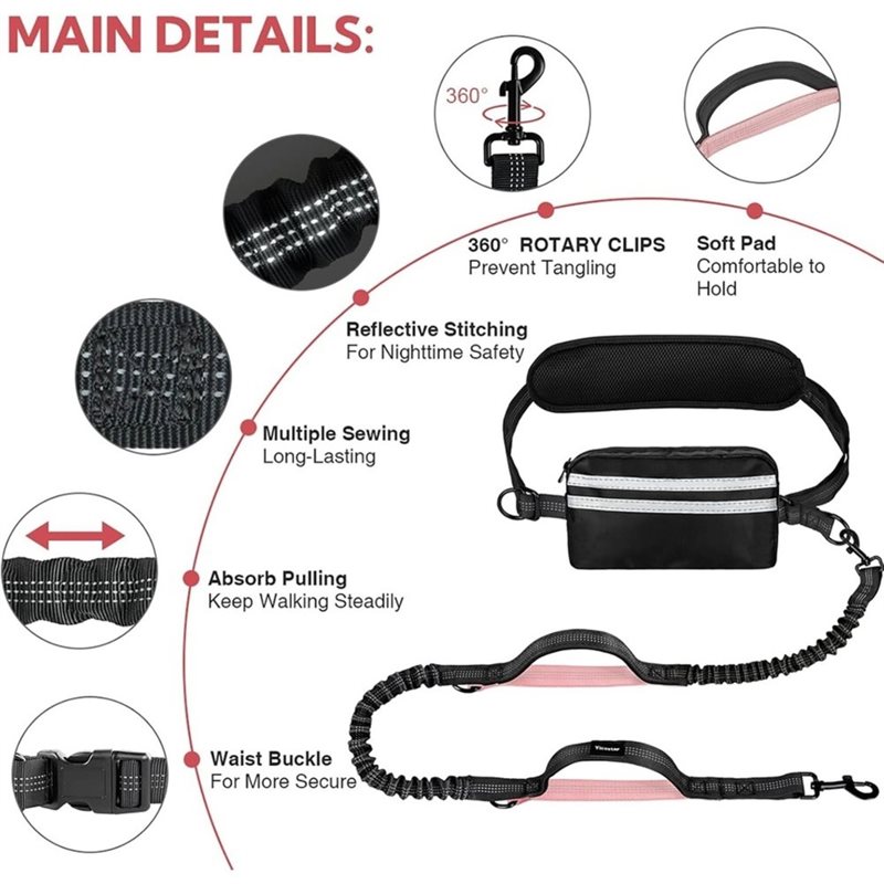 Bolsa con cremallera B-Est par - Hands Free Dog Running Leash Waist Belt reseña y precio