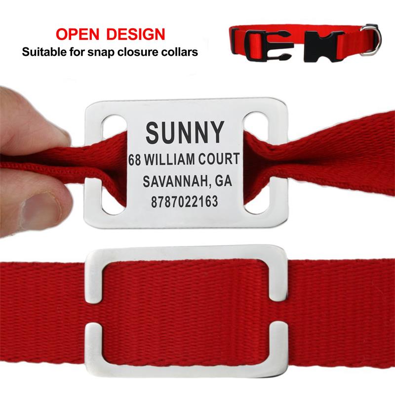 Etiqueta de identificación de  - Reflective Dog Collar Personalized Engraved reseña y precio