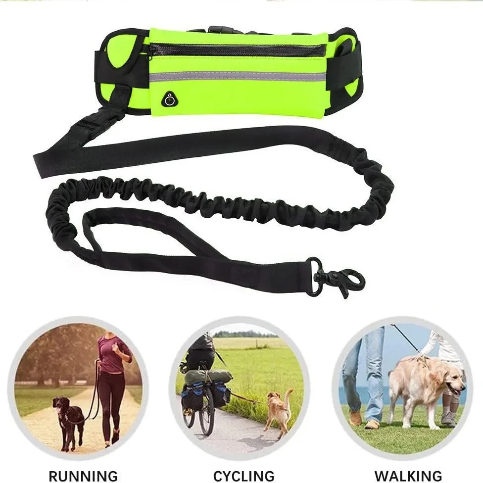 Correa para perros con diseño  - Hands Free Dog Running Leash Waist Belt reseña y precio