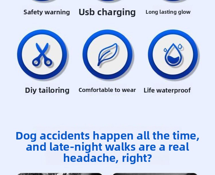 Collar Luminoso para Perro con - Led Dog Collar Glowing Rechargeable Usb reseña y precio