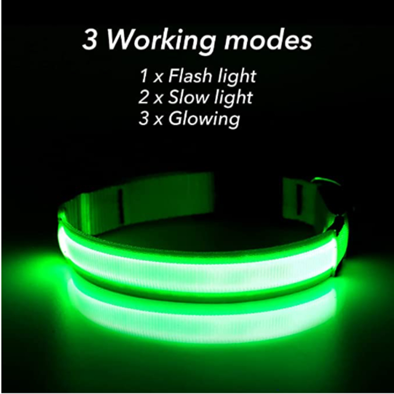 Collar Luminoso Recargable por - Led Dog Collar Glowing Rechargeable Usb reseña y precio