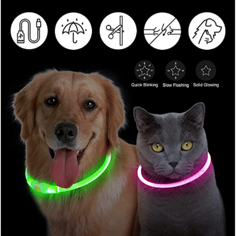 Collar Luminoso Recargable por - Led Dog Collar Glowing Rechargeable Usb reseña y precio
