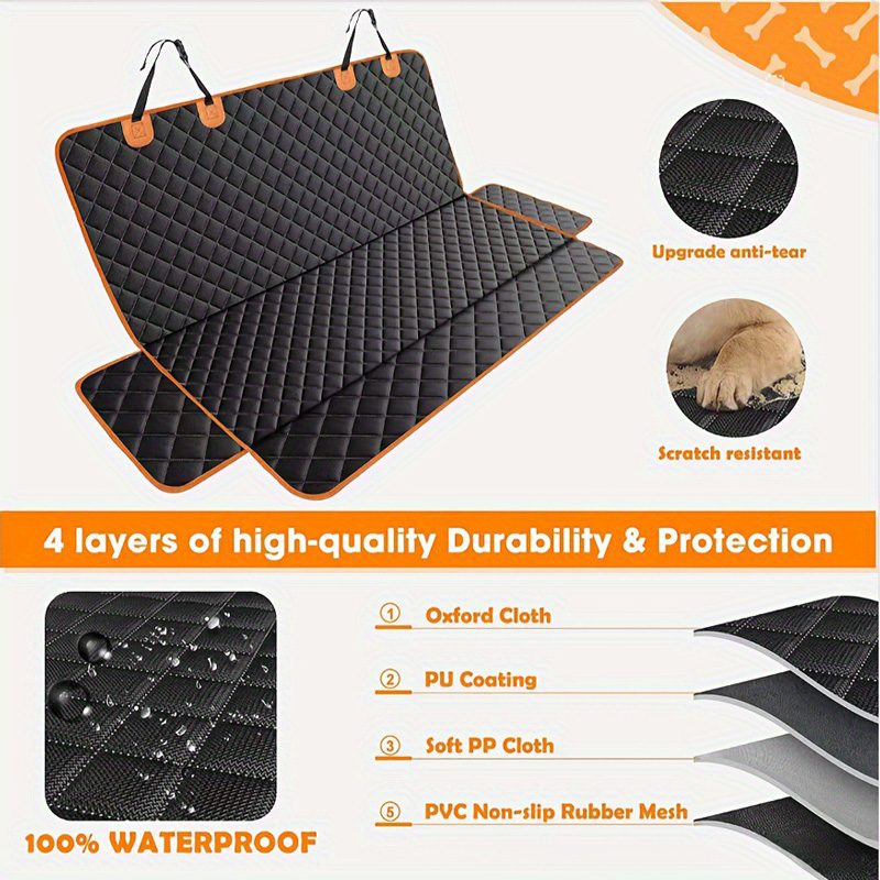 Funda para asiento de coche pa - Dog Car Seat Cover Waterproof Back Seat reseña y precio