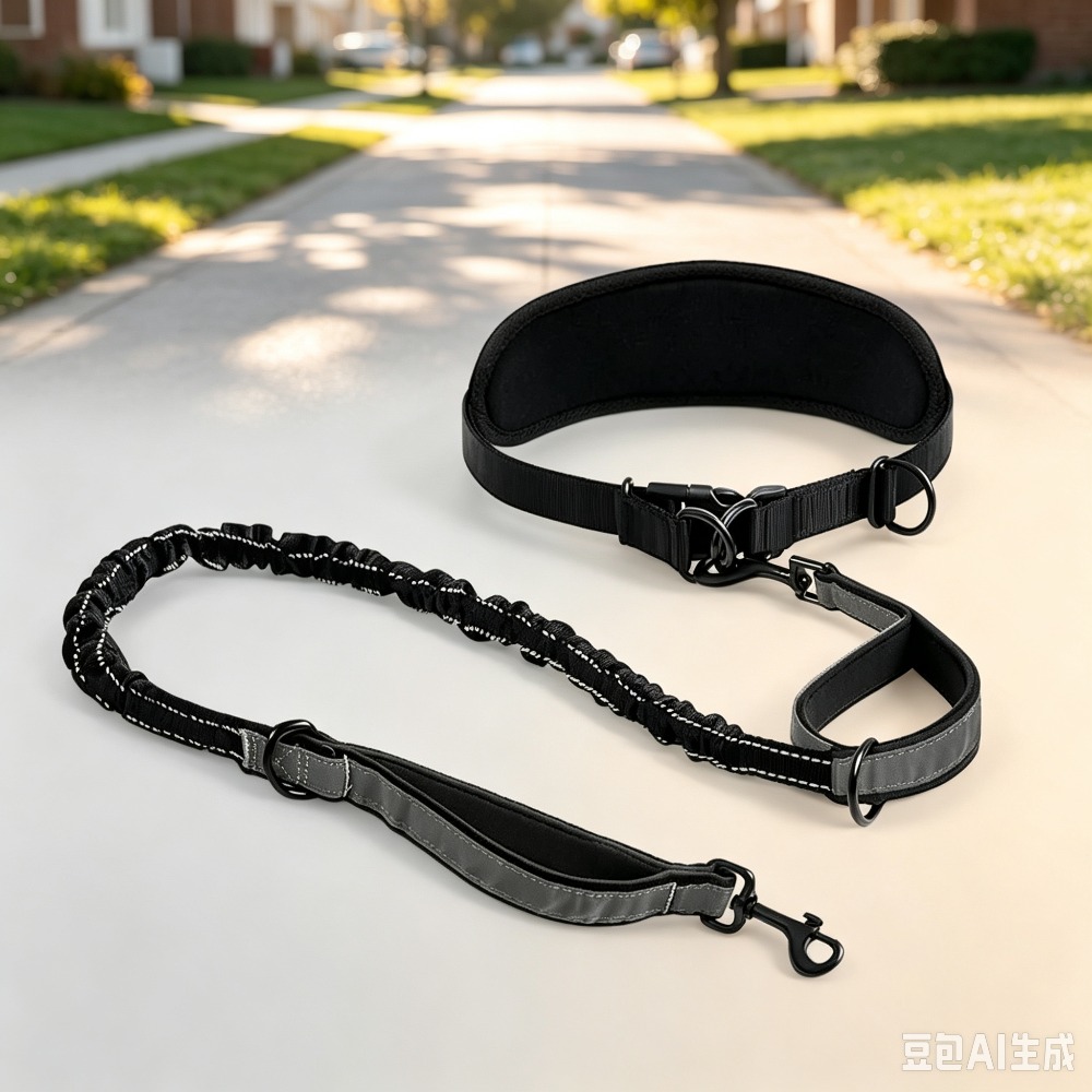 Conjunto de Correa y Riñonera  - Hands Free Dog Running Leash Waist Belt reseña y precio