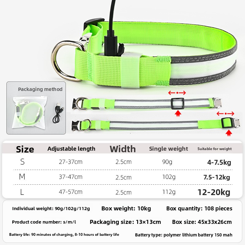 Collar de Perro Luminoso de Fi - Led Dog Collar Glowing Rechargeable Usb reseña y precio