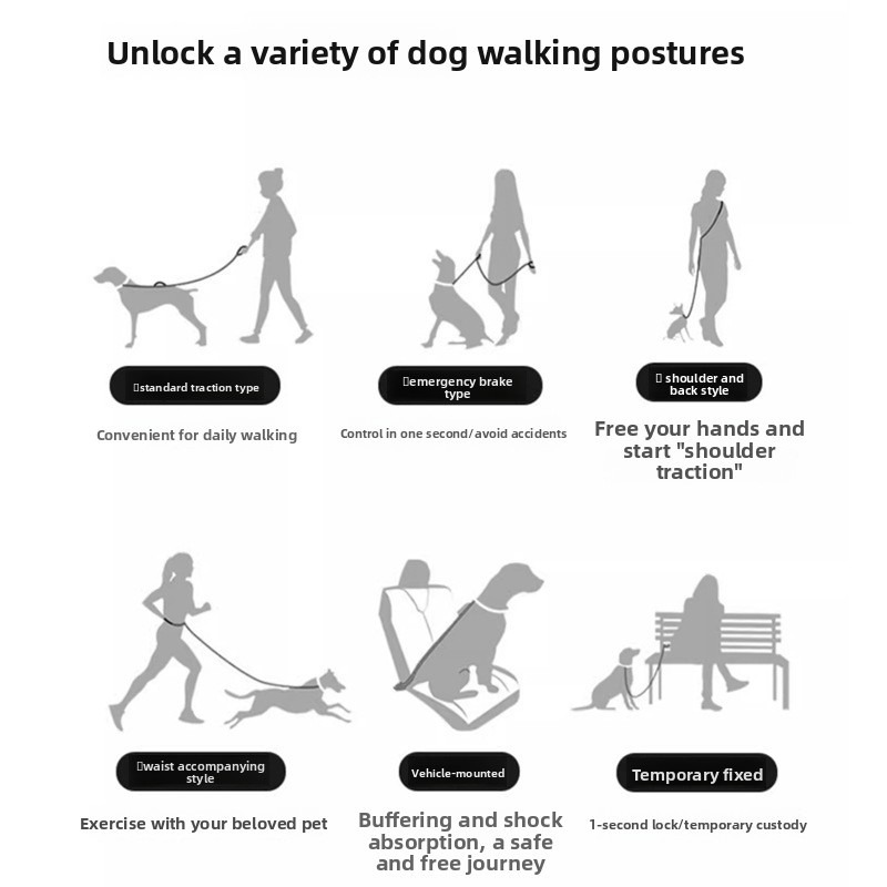 Correa para perros con absorci - Hands Free Dog Running Leash Waist Belt reseña y precio