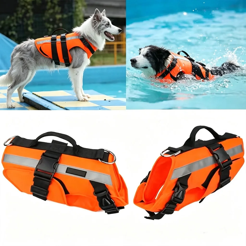 Chaleco salvavidas para perros - Dog Life Jacket Vest Buoyancy Handle reseña y precio