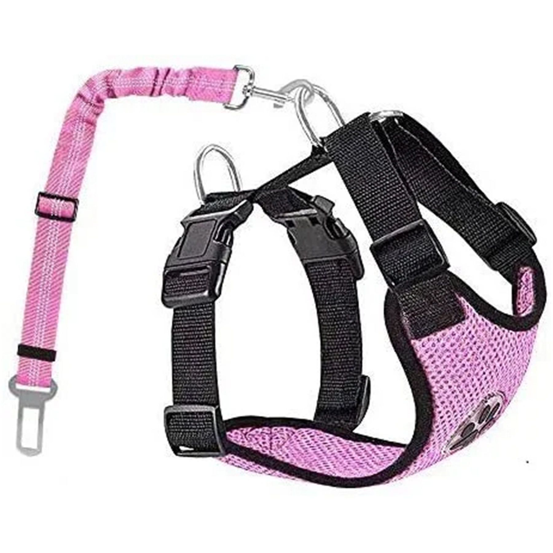 Conjunto de cinturón de seguri - Dog Seat Belt Harness Safety Tether reseña y precio
