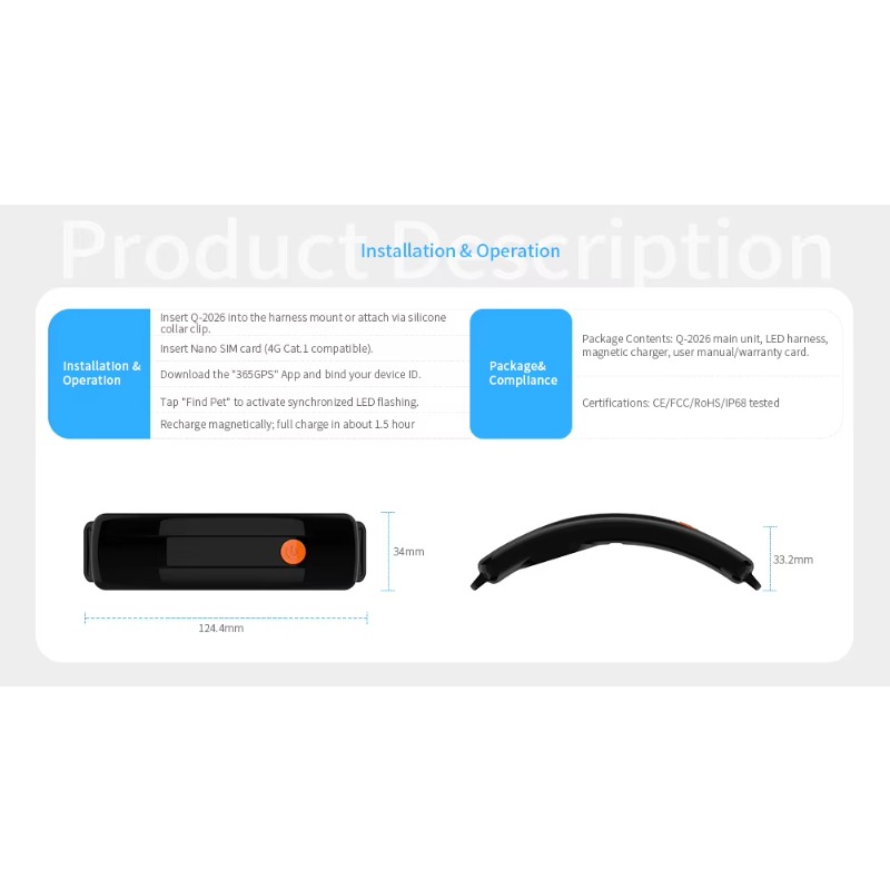 Rastreador GPS para Mascotas Q - Pet Activity Health Monitor Tracker reseña y precio